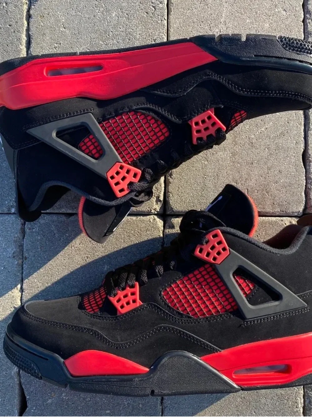 Jordan Men’s Black and Red Retro Sneakers